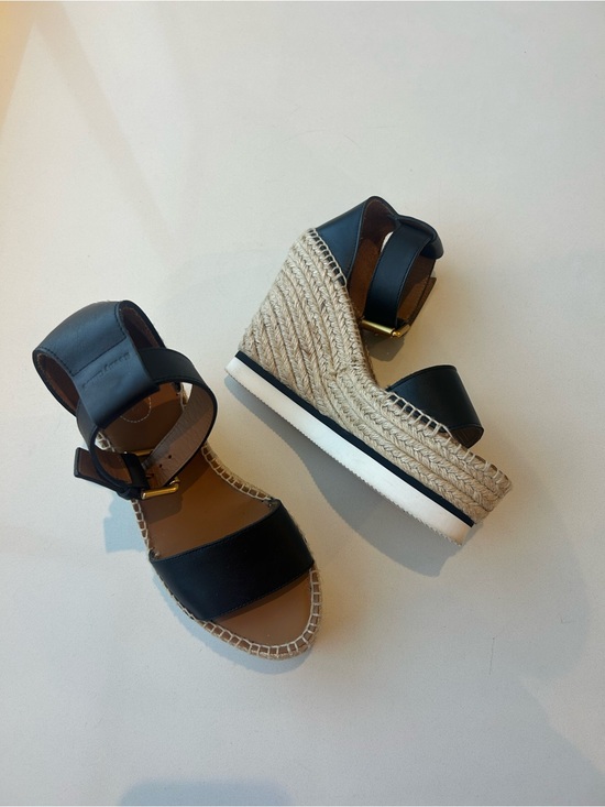 See By Chloe Shoes - Black Glyn Wedge Sandal